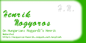 henrik mogyoros business card